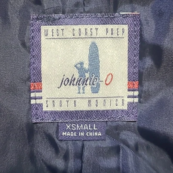 johnnie-O Men's Blue Vest Size XS Men's